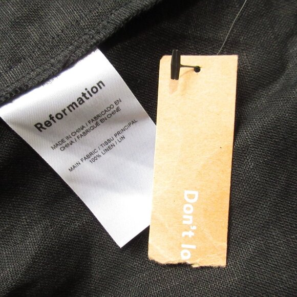 NWT Reformation Vecchio in Black Linen Tie Back Maxi Tank Dress 8 $388 - Picture 8 of 10